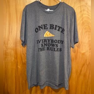 Barstool David Portnoy “One Bite Everybody Knows the Rules” Pizza Tee, Size XL
